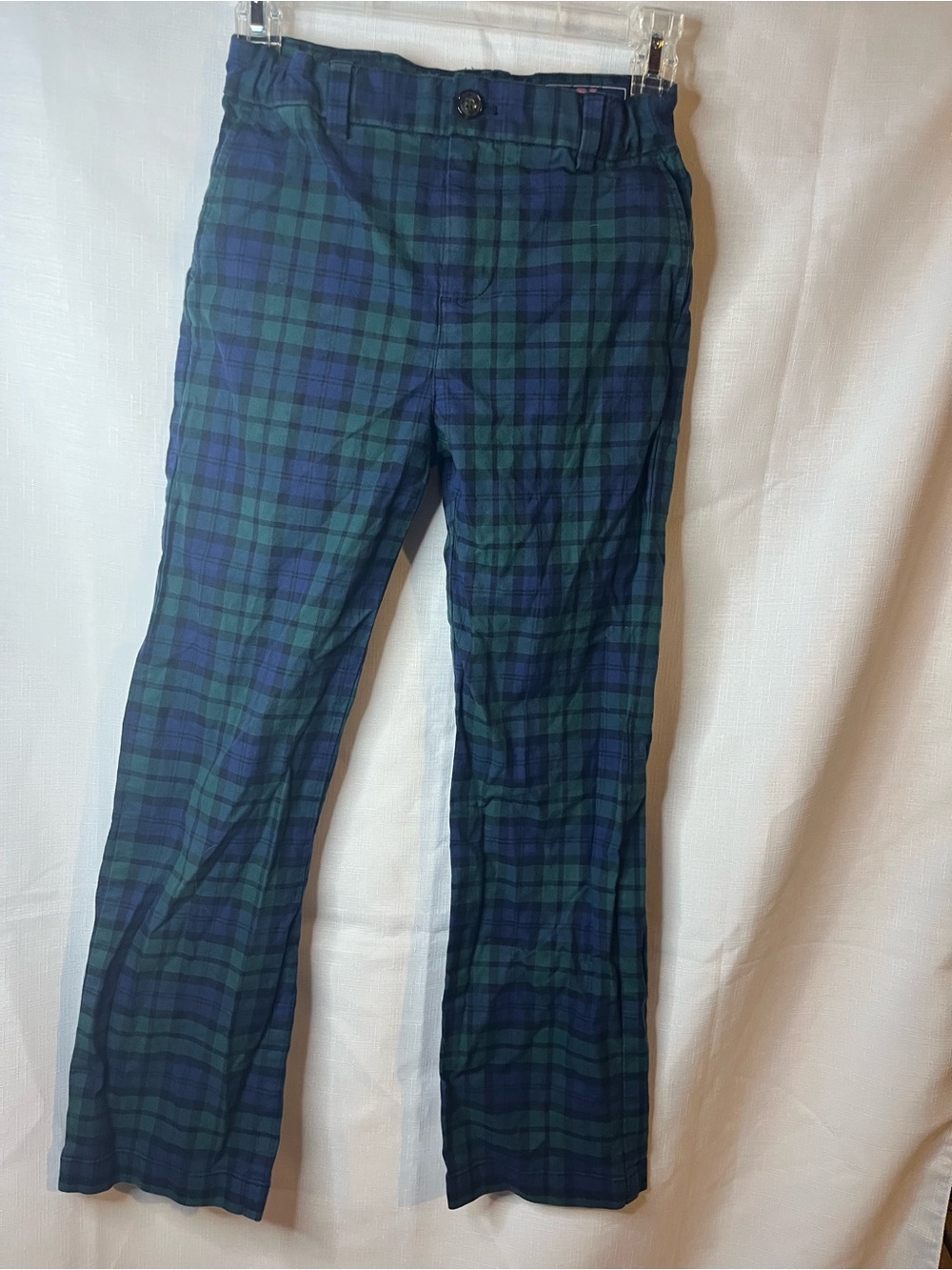 Plaid Green & Navy boys Casual Pants
